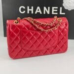 Chanel Medium Classic Double Flap Red Gold Hardware 25Cm - Image 4