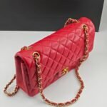 Chanel Medium Classic Double Flap Red Gold Hardware 25Cm - Image 5