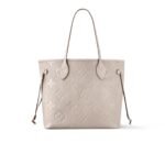 Louis Vuitton Neverfull MM Monogram Empreinte Bag Beige 32Cm