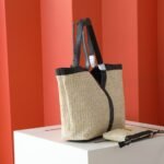 Saint Laurent Tiffany   Fred Paris Raffia Leather Large Tote Black 50Cm - Image 3