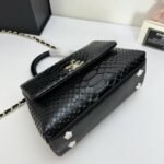 Chanel Trendy CC Top Handle Bag Python Black 23cm - Image 6