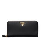 Prada Large Saffiano Leather Wallet Black 19Cm 1Ml506 Qwa F0002