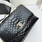 Chanel Trendy CC Top Handle Bag Python Black 23cm - Image 4