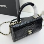 Chanel Trendy CC Top Handle Bag Python Black 23cm - Image 3