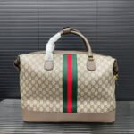 Gucci Savoy Medium Duffle Bag Beige And Dark Brown 43Cm 834469 FAEOI 9746 - Image 3