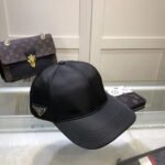 Prada Renylon Baseball Cap Black - Image 3