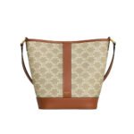 Celine Small Bucket Cuir Triomphe In Triomphe Canvas Grege 22Cm 191442Flc 02Gr
