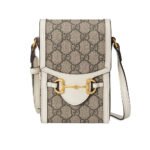 Gucci Horsebit 1955 Mini Bag Beige Ebony White 17Cm 625615 92Tcg 9761