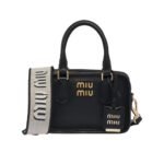 Miumiu Shoulder Strap Arcadi Bag Black 24Cm