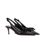 Valentino Rockstud Bow 100 Patent Slingback Pump Black Ws0Ib8Ixh0No