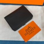 Hermes Dogon Duo Mini Wallet Black 11cm - Image 5