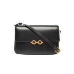 Saint Laurent Le Maillon Satchel In Smooth Leather Black 6497952R20W1000