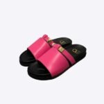 Valentino Rockstud Pink Slide Sandals