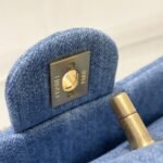 Chanel Denim Rectangular Pearl Crush GHW 20cm - Image 6