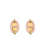 Hermes Mini Maillon Earrings Light Pink
