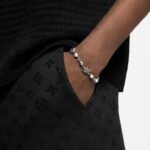 Louis Vuitton Lv Pearls Bracelet Silver M1384A - Image 6