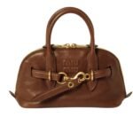 Miumiu Aventure Nappa Top Handle Bag Oak 28Cm 5Bb169 2Bbl F0316 V Ooo