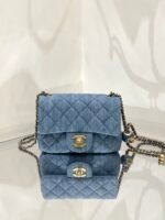 Chanel Mini Denim Rectangular Crush Ghw 17Cm - Image 2