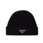 Prada Wool And Cashmere Beanie Silver Black Umd489 3Im F0002 S 211