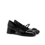 Prada Women’S Logo Patch Heeled Pumps Black 1I768Mf045069