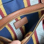 Gucci Embroidered Large Canvas Tote Bag In Dark Blue And Multicolor 37Cm 818779 Faef8 8796 - Image 7