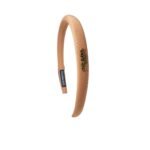 Prada Small Prada Milano Headband With Gold Hardware In Light Brown