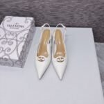 Valentino The Bold Edition Vlogo Slingback Pump 60Mm In Ivory - Image 2