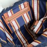 Gucci Embroidered Large Canvas Tote Bag In Dark Blue And Multicolor 37Cm 818779 Faef8 8796 - Image 8