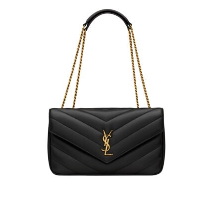Saint Laurent Loulou Medium In Matelassé Black 29Cm 801439Aaeax1000