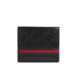 Gucci Guccissima Web Bifold Wallet Black 11Cm