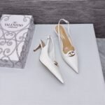 Valentino The Bold Edition Vlogo Slingback Pump 60Mm In Ivory - Image 6
