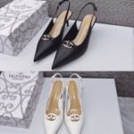 Valentino The Bold Edition Vlogo Slingback Pump 60Mm In Ivory - Image 11