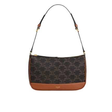 Celine Shoulder Bag In Triomphe Canvas Tan 25Cm 119412Bzj 04Lu