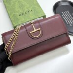 Gucci 73 Horsebit Detailed Satin Clutch Red 19Cm - Image 3
