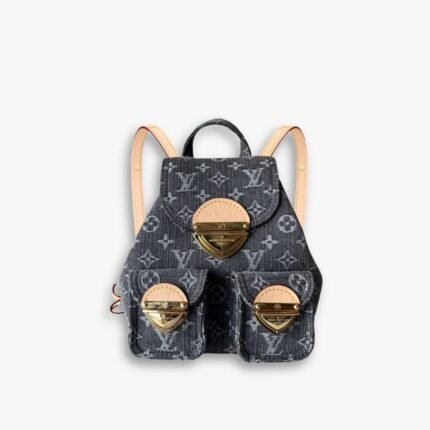 Louis Vuitton Venice Backpack Denim Black 26Cm