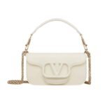 Valentino Garavani Locò Shoulder Bag In Ivory 27Cm