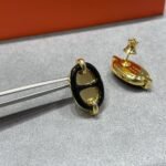 Hermes Mini Maillon Earrings Black - Image 4