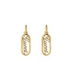 Gucci Hoop Earrings With Gucci Lettering Gold 796874 I4600 8005
