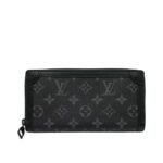 Louis Vuitton Long Wallet Monogram Eclipse Trunk Zippy Black 19Cm M80558