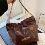 Chanel 22 Large Handbag Dark Brown 42Cm As3261 B19059 U1115 - Image 2