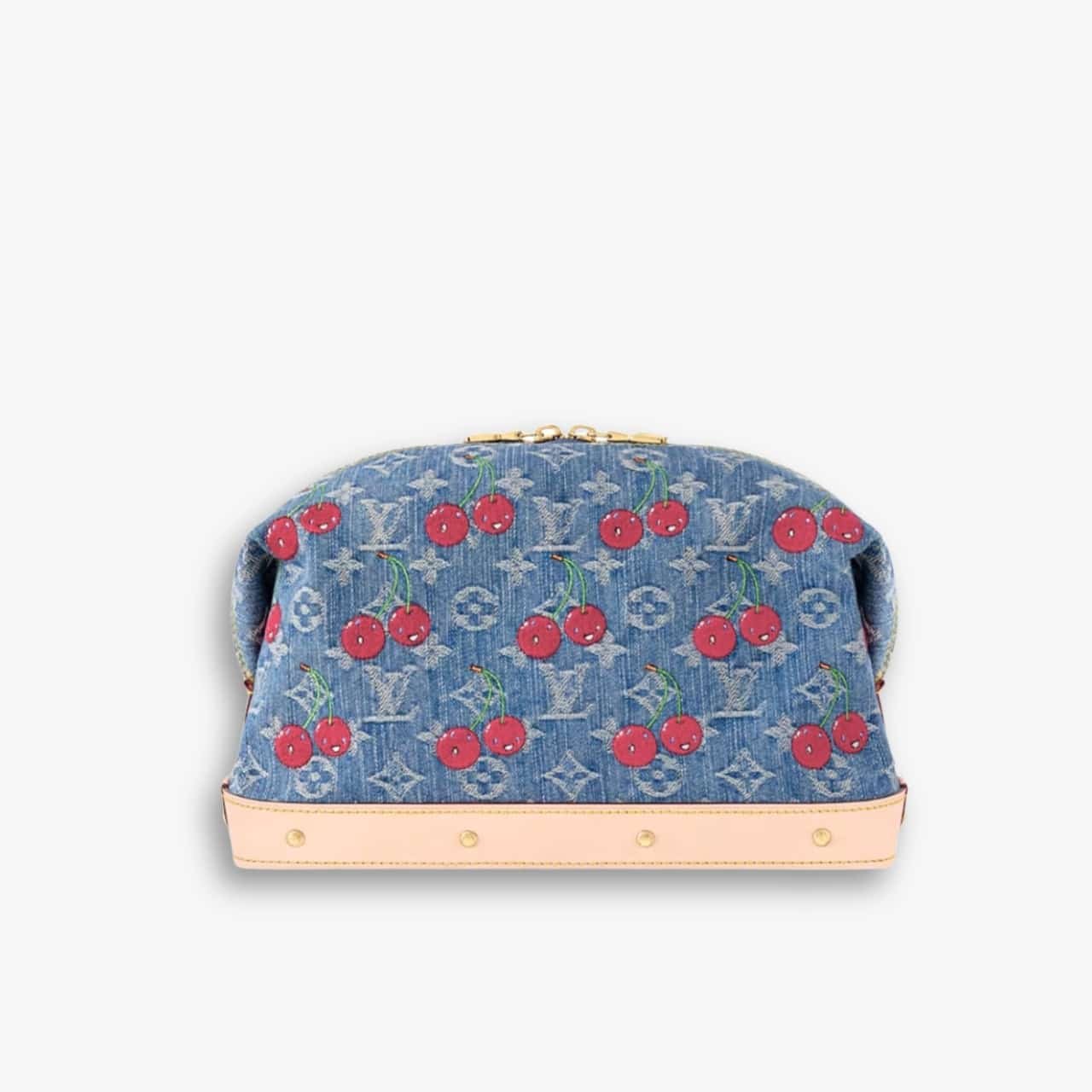 178-4.jpg Louis Vuitton x Takashi Murakami Cosmetic Pouch GM Denim Blue 27Cm M13893 - Image 1