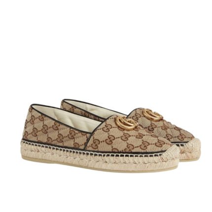 Gucci Women’S Matelassé Canvas Espadrille Beige 621239 Kqwm0 9765
