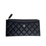 Chanel Classic Zip Pouch Wallet Black 22Cm