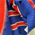 Celine Polo Sweater In Brushed Striped Cotton Blue And Red Ry0Fq0Zqj Gbt8 - Image 5