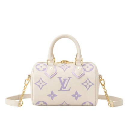 Louis Vuitton Speedy Bandoulière 20 Bag Off White And Lavender 20Cm