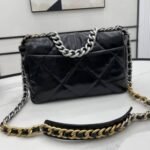 Chanel 19 Series Classic Double C Logo Silver Turn Buckle Black 31Cm - Image 5