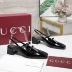 Gucci Women Pump With Double G Black Leather 832474 Bnc80 1000 - Image 3