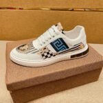 Fendi Domino Fabric Low Sneakers Blue Ff - Image 2