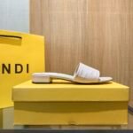 Fendi Silk Cowhide Slippers Light Pink - Image 2