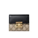 Gucci GG Supreme Padlock Wallet Black And Beige 11cm 779799 KLQIG 8575
